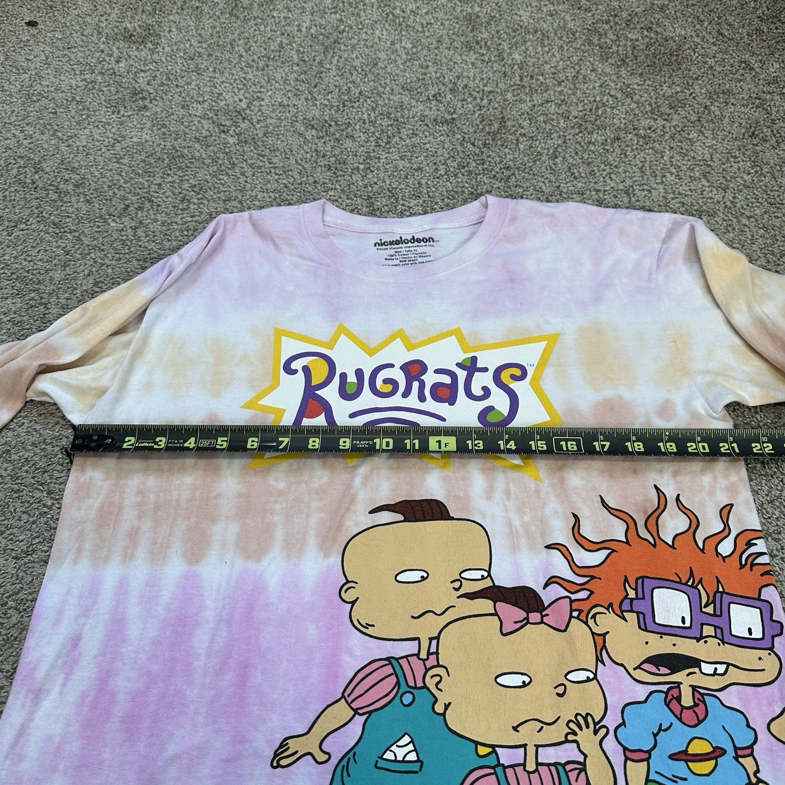 Nickelodeon Retro Rugrats Tie Dye Graphic Long Sleeve T-Shirt Women’s XL