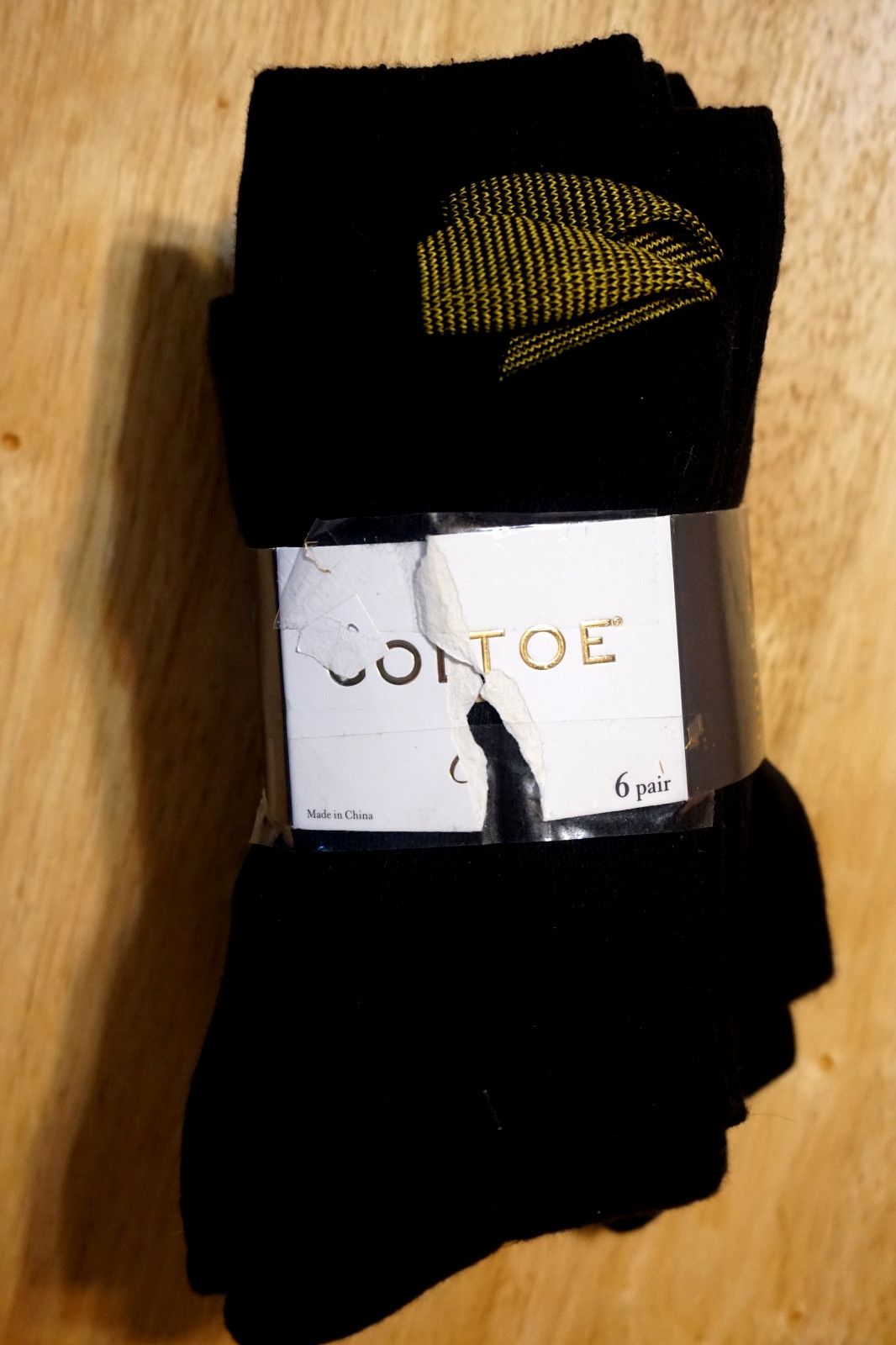 GOLDTOE LADIES BLACK 6 PAIR TURN CUFF SOCKS/SIZE 6-9/NEW