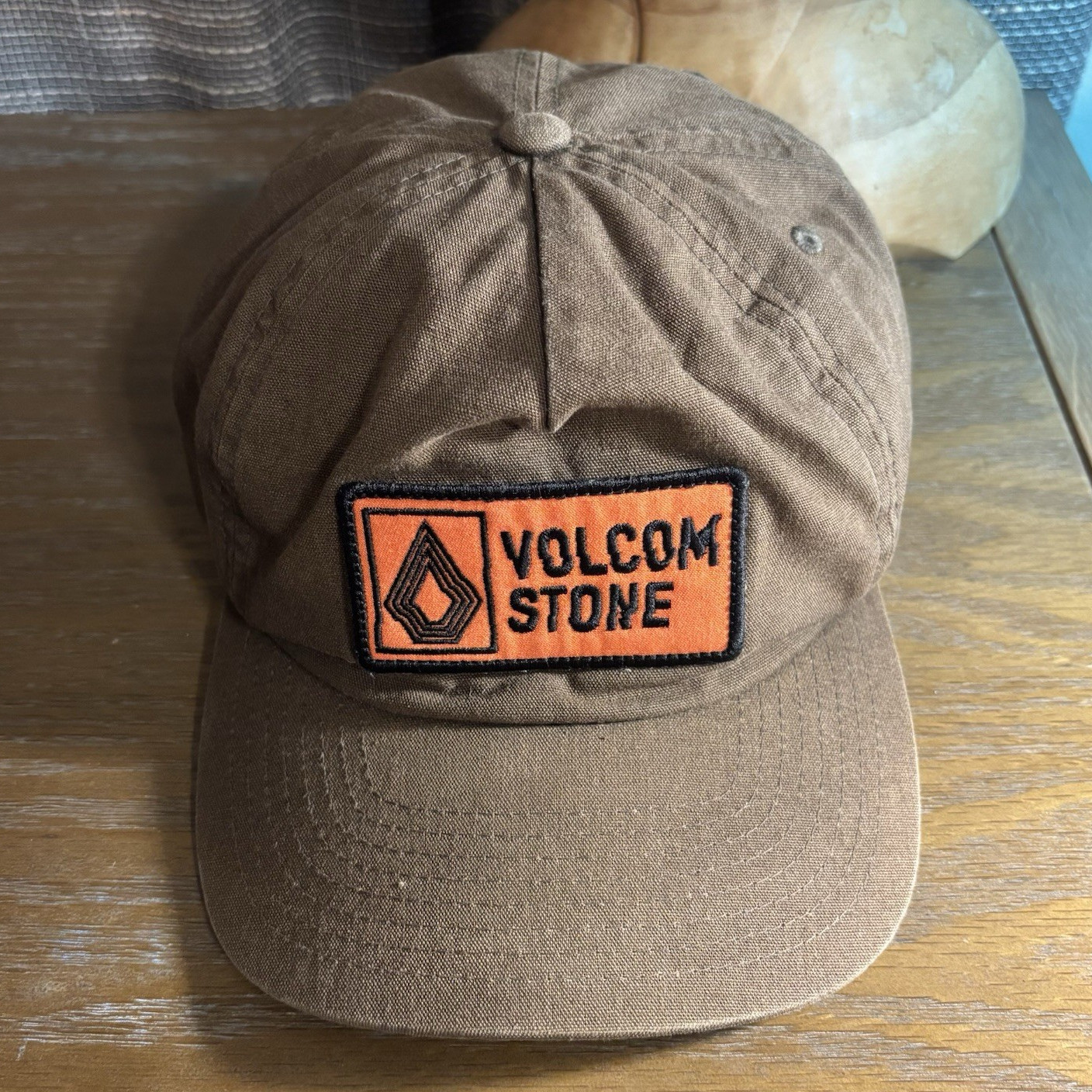 Volcom Brown Solid Men’s Adjustable Baseball Cap Hat One Size