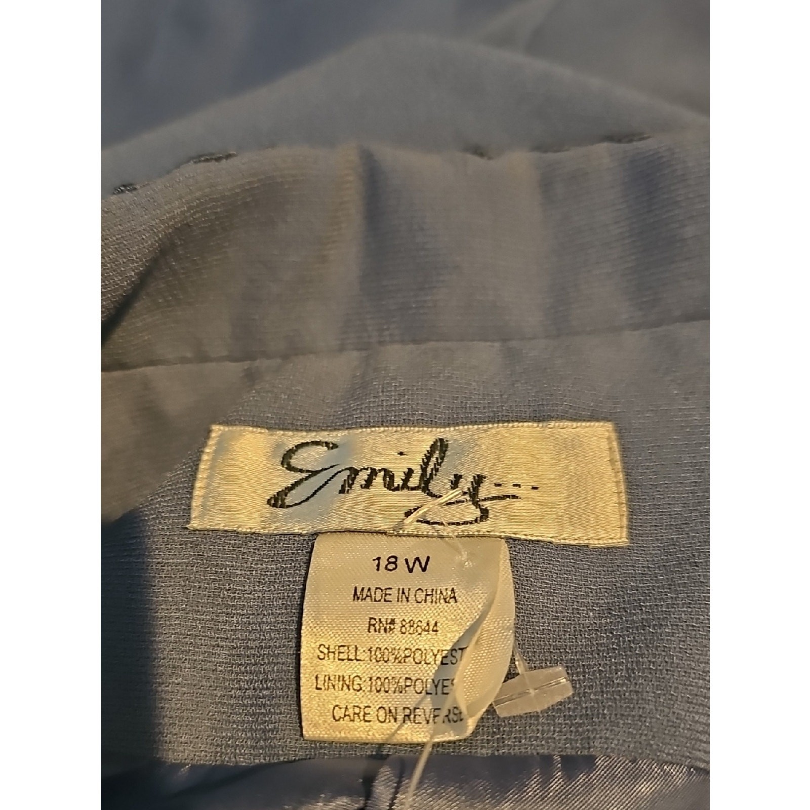 NWT Emily Size 18W Blue Embellished Blazer