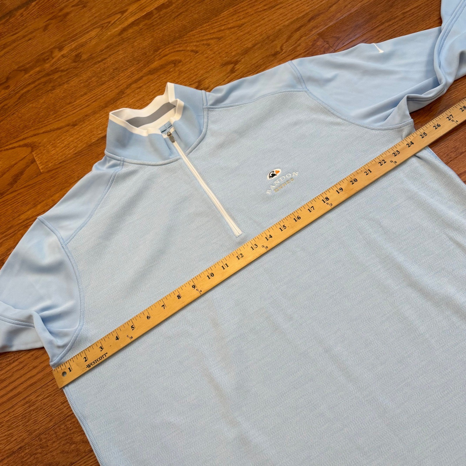 Nike Golf Bandon Dunes Performance 1/4 Zip Pullover Shirt Mens XL Blue Dri-FIT