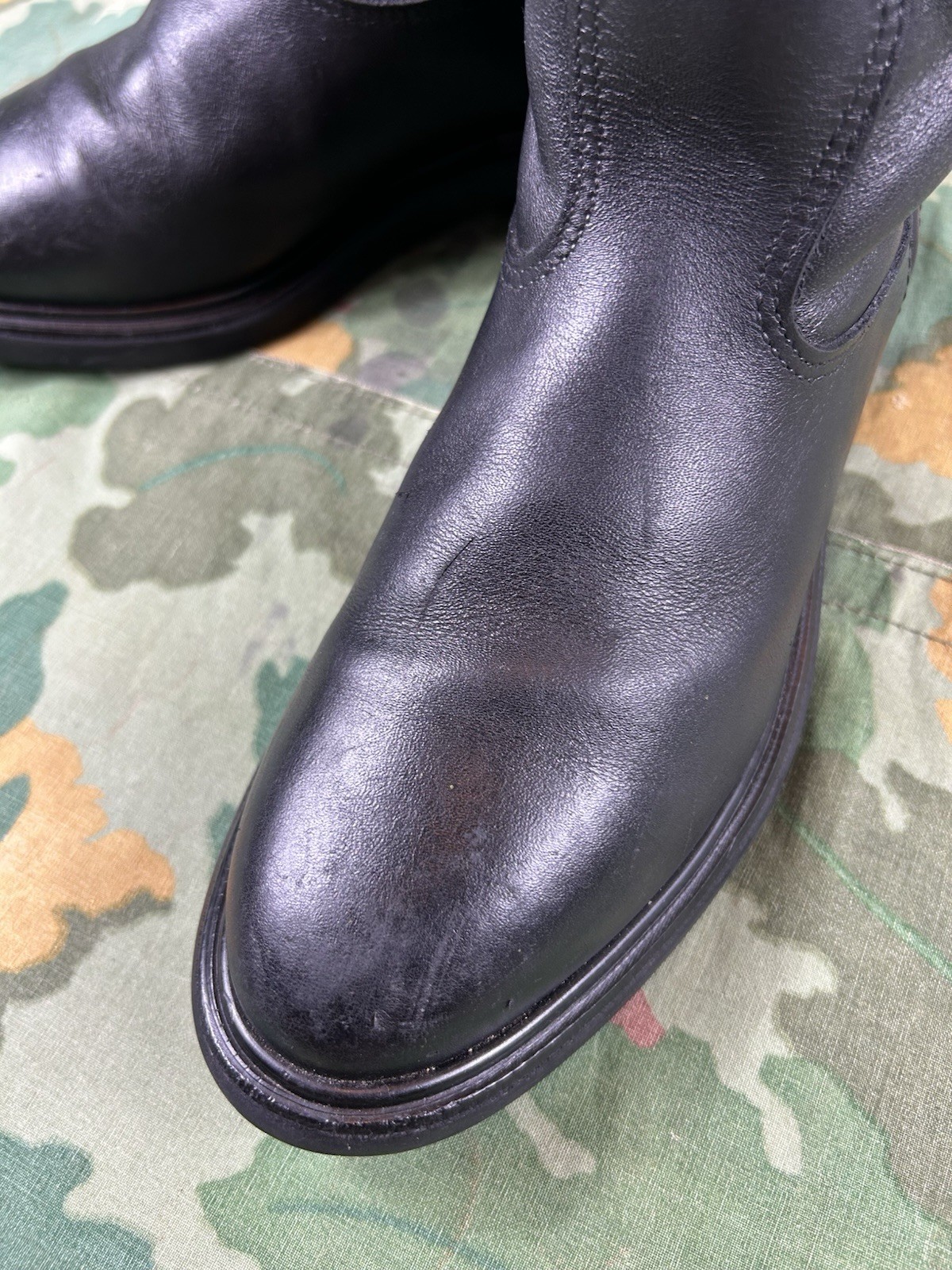 Red Wing Pecos 1125 Boots Mens 8 D Black Leather Western Motorcycle USA Pull On