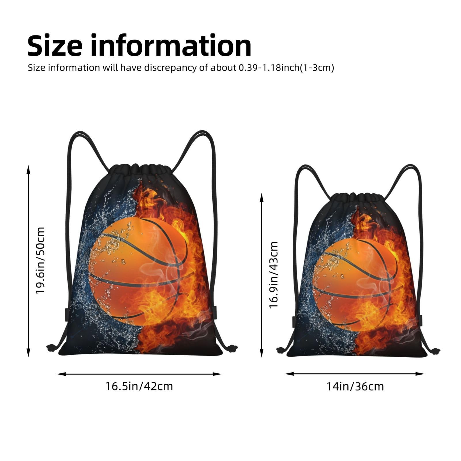 Basketball Drawstring Bags for Kids Boys Girls, Sports-Themed Drawstring Back…