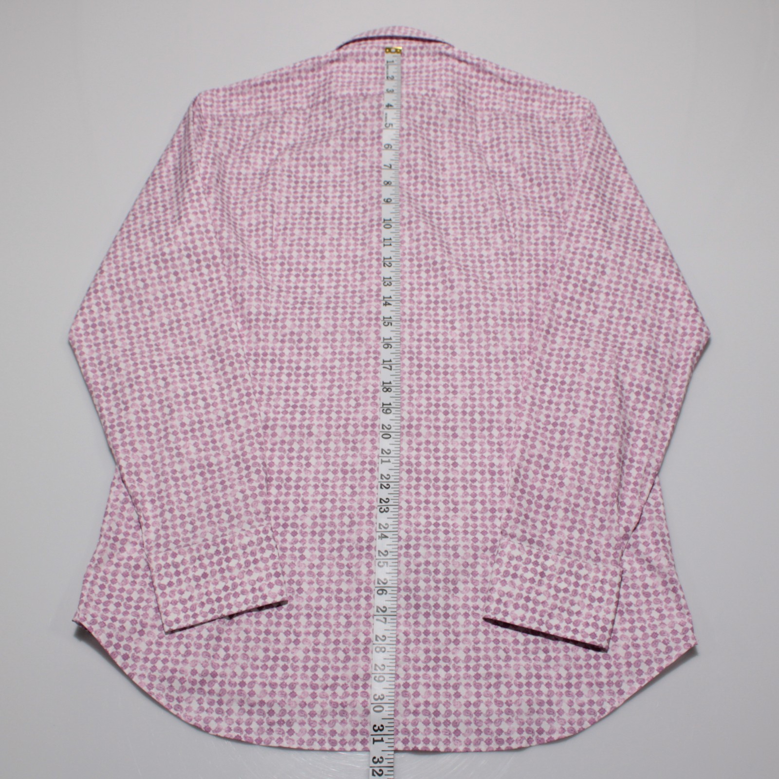 Etro NWT Dress Shirt Size 39 (M US) in Pink & White Paisley Print Cotton Blend