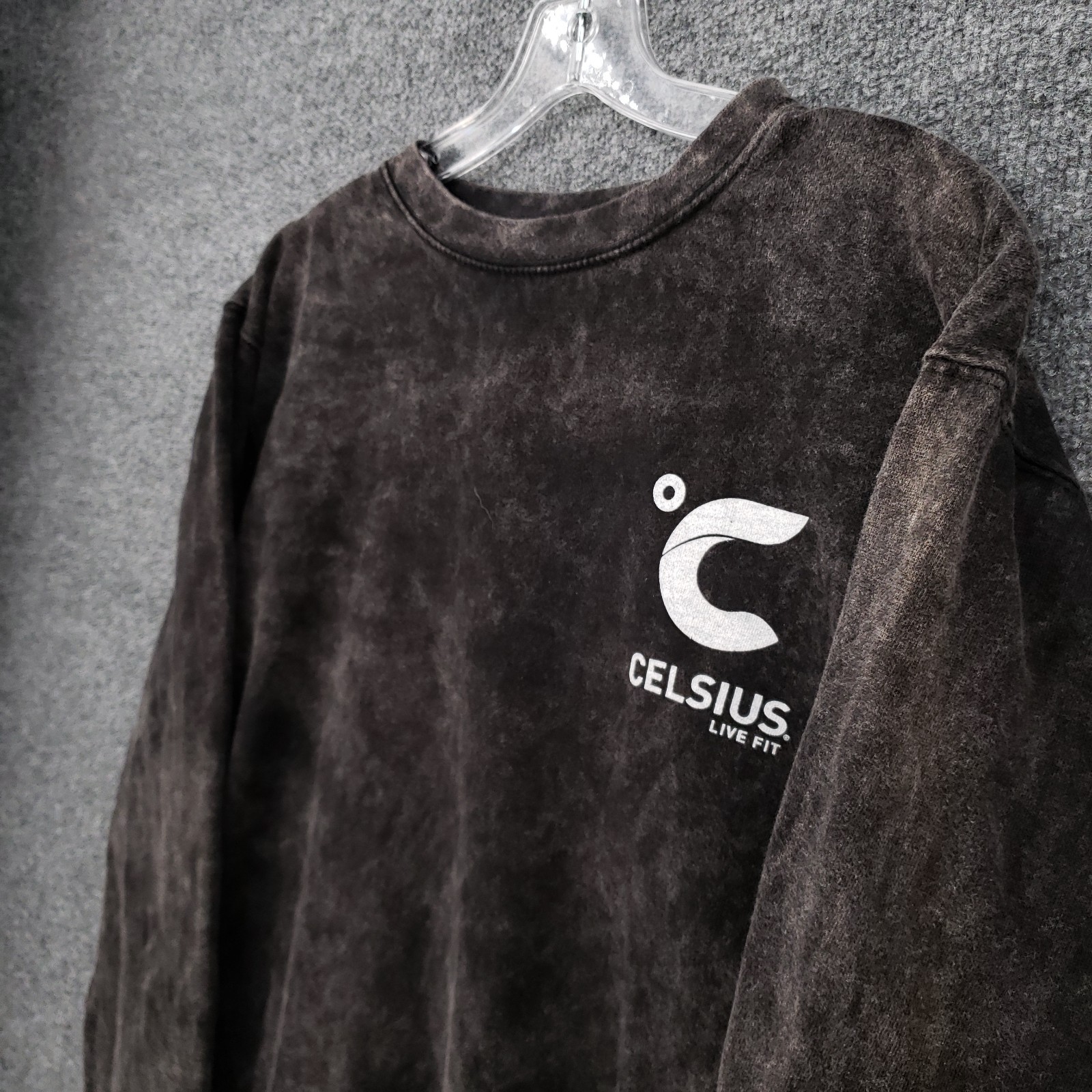 Celsius Sweatshirt Mens M Medium Gray Long Sleeve Fleece Cosmic Desert Graphic
