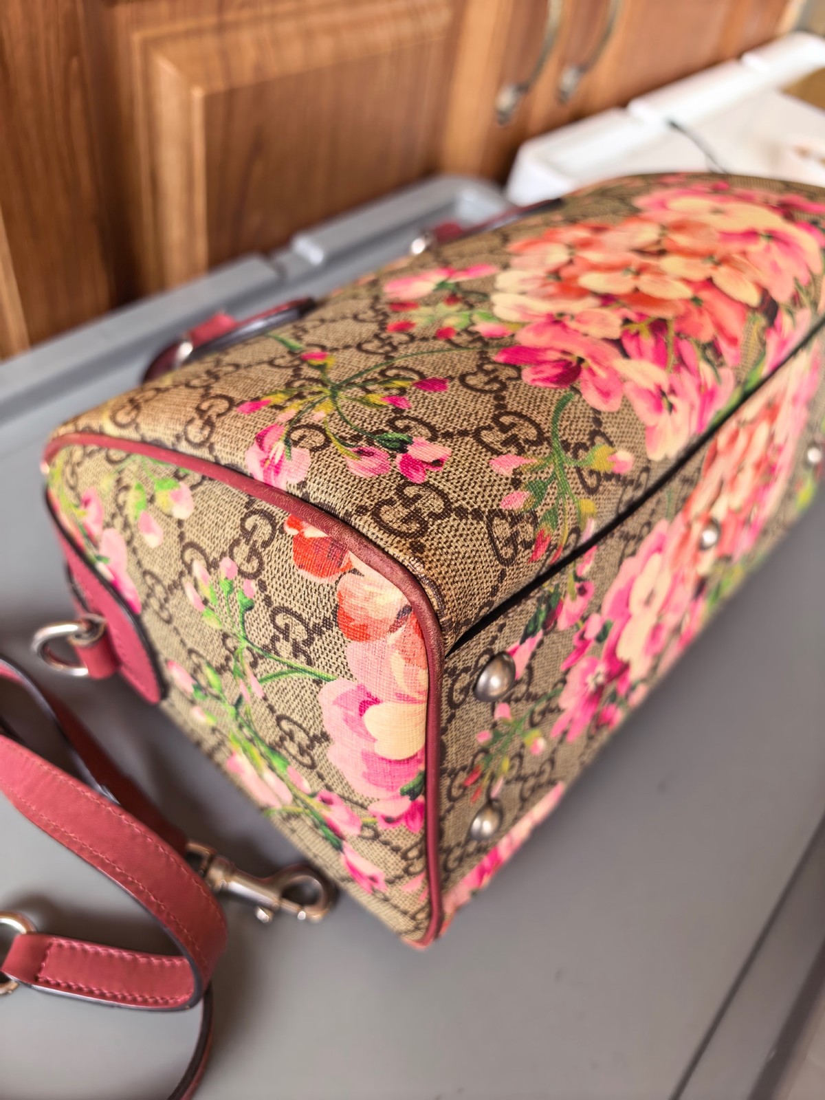 Gucci Pre-Owned Authentic GG Blooms Luxury Handbag 409529 26*17*13cm