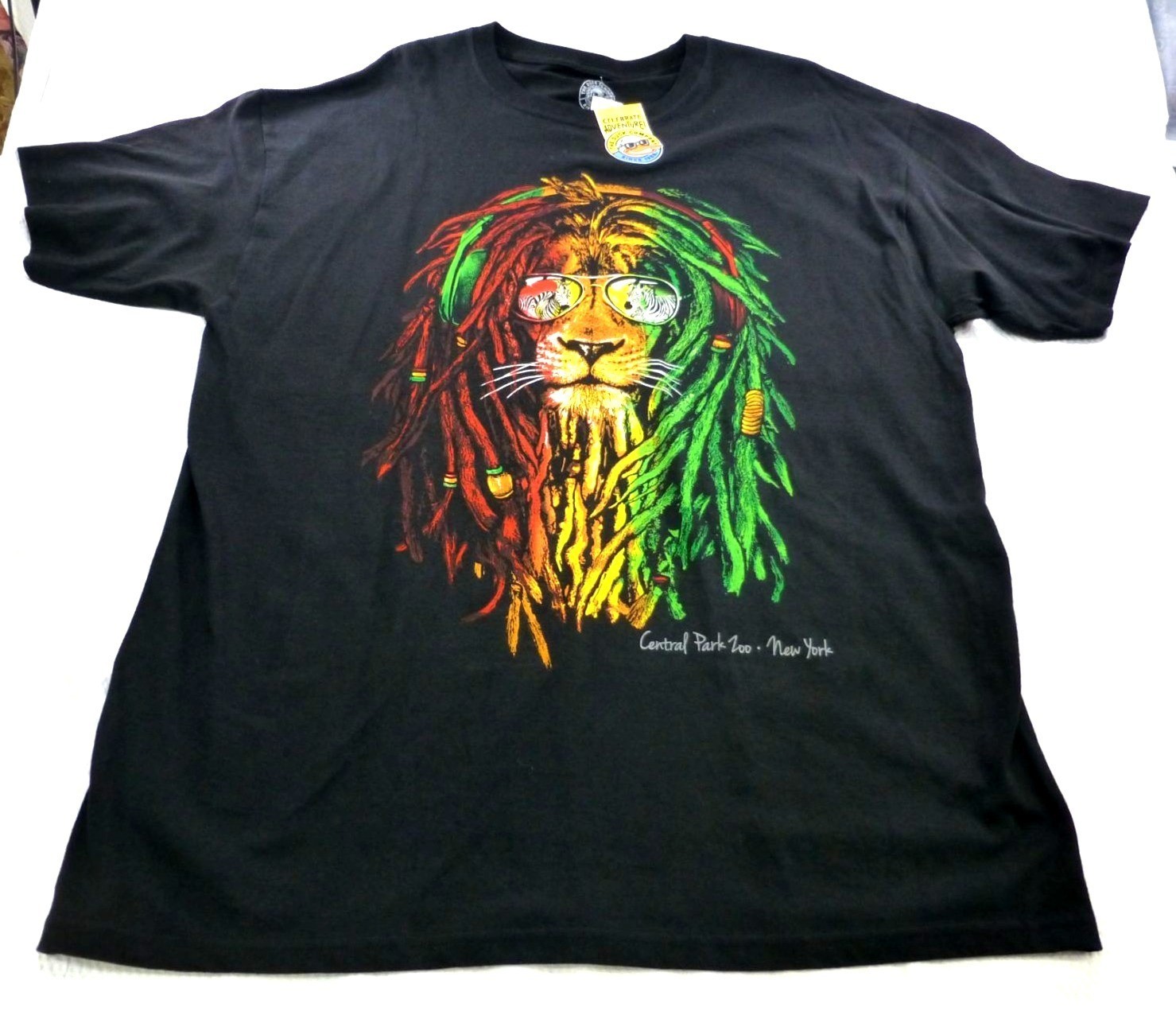 The Duck Company Rasta Lion T-Shirt XL Central Park Zoo New York 100% Cotton