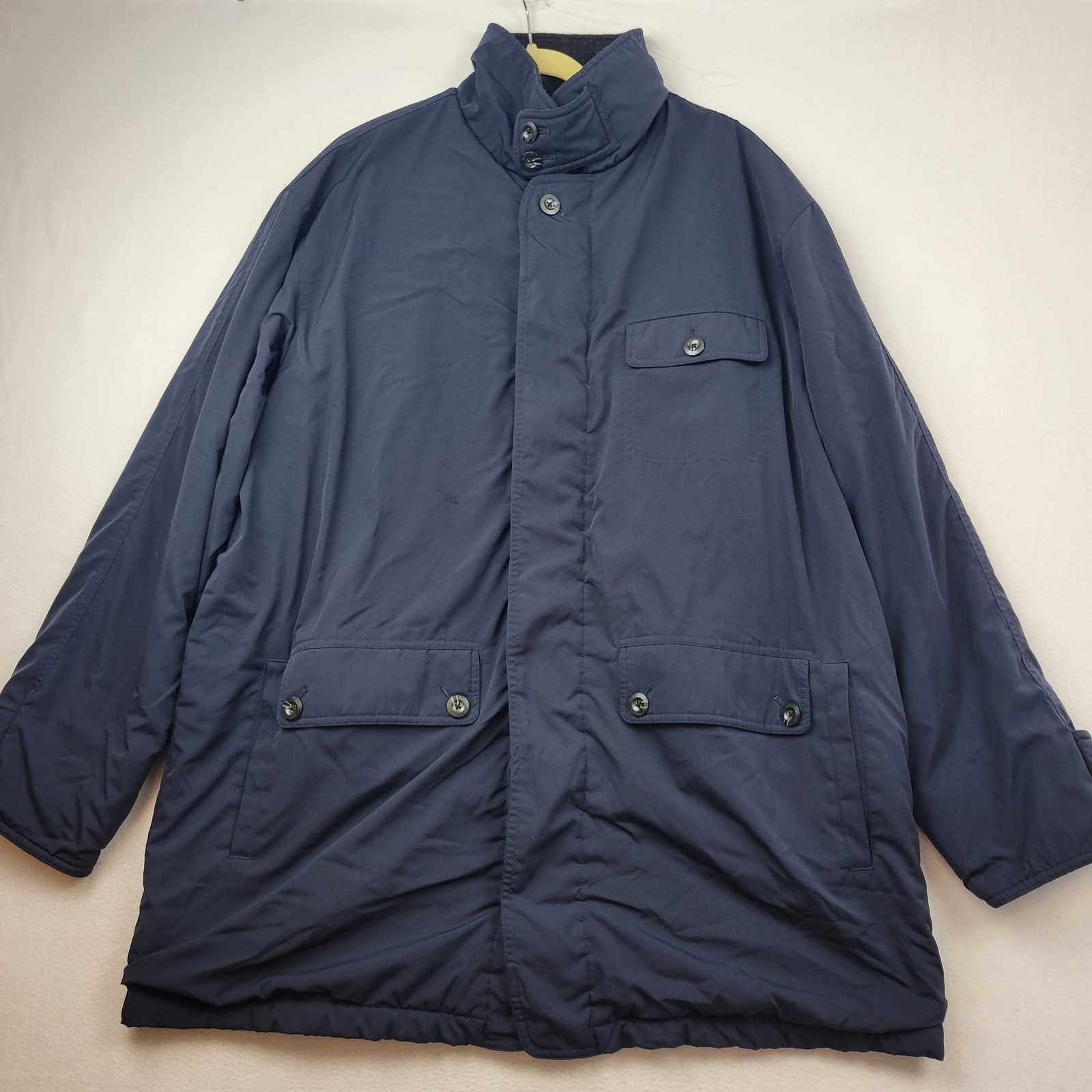 LL Bean Mens Plaid Lined Jacket Thinsulate Tall Extra Large Wool Blend Lining