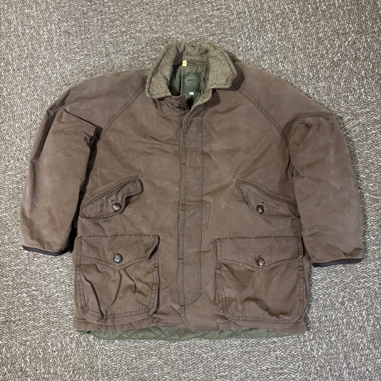 Waterville Men Chore Jacket Coat Size 52 XL Quilted Lined Heavy