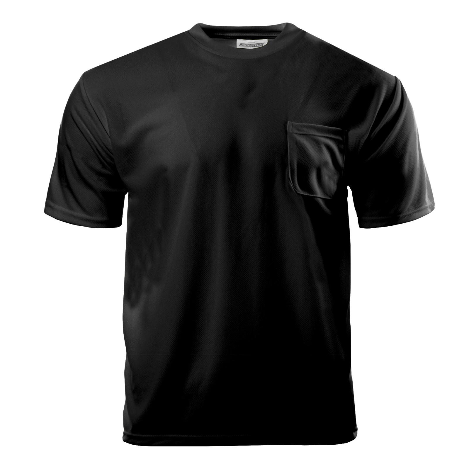 Black Safety T Shirts 5 Pack Fast Drying Work Sports Short Sleeve JORESTECH