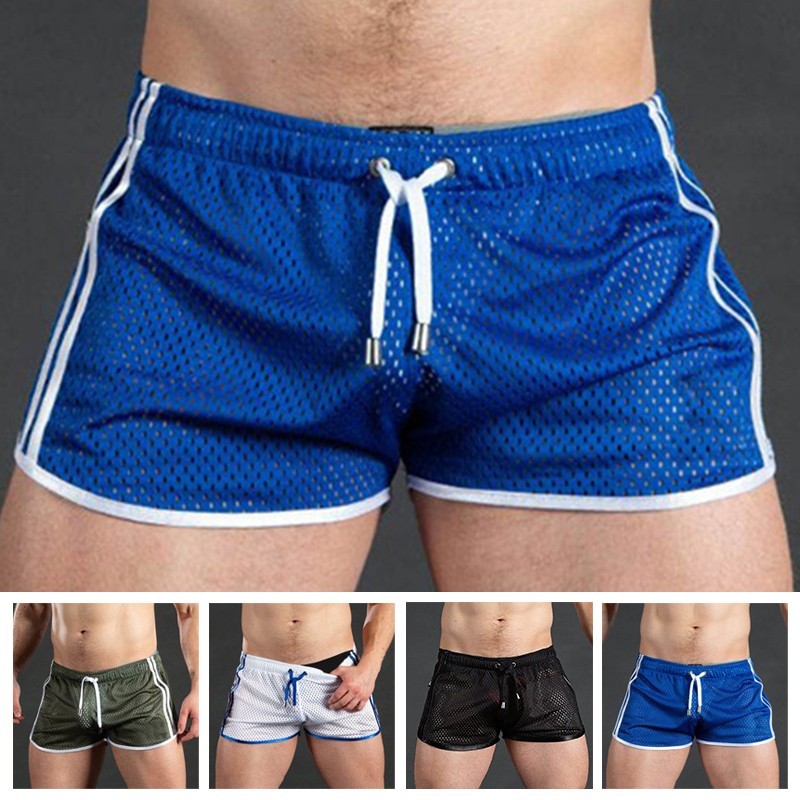 Mens Mesh Workout Running Sports Shorts Breathable Gym Training Fitness Pant