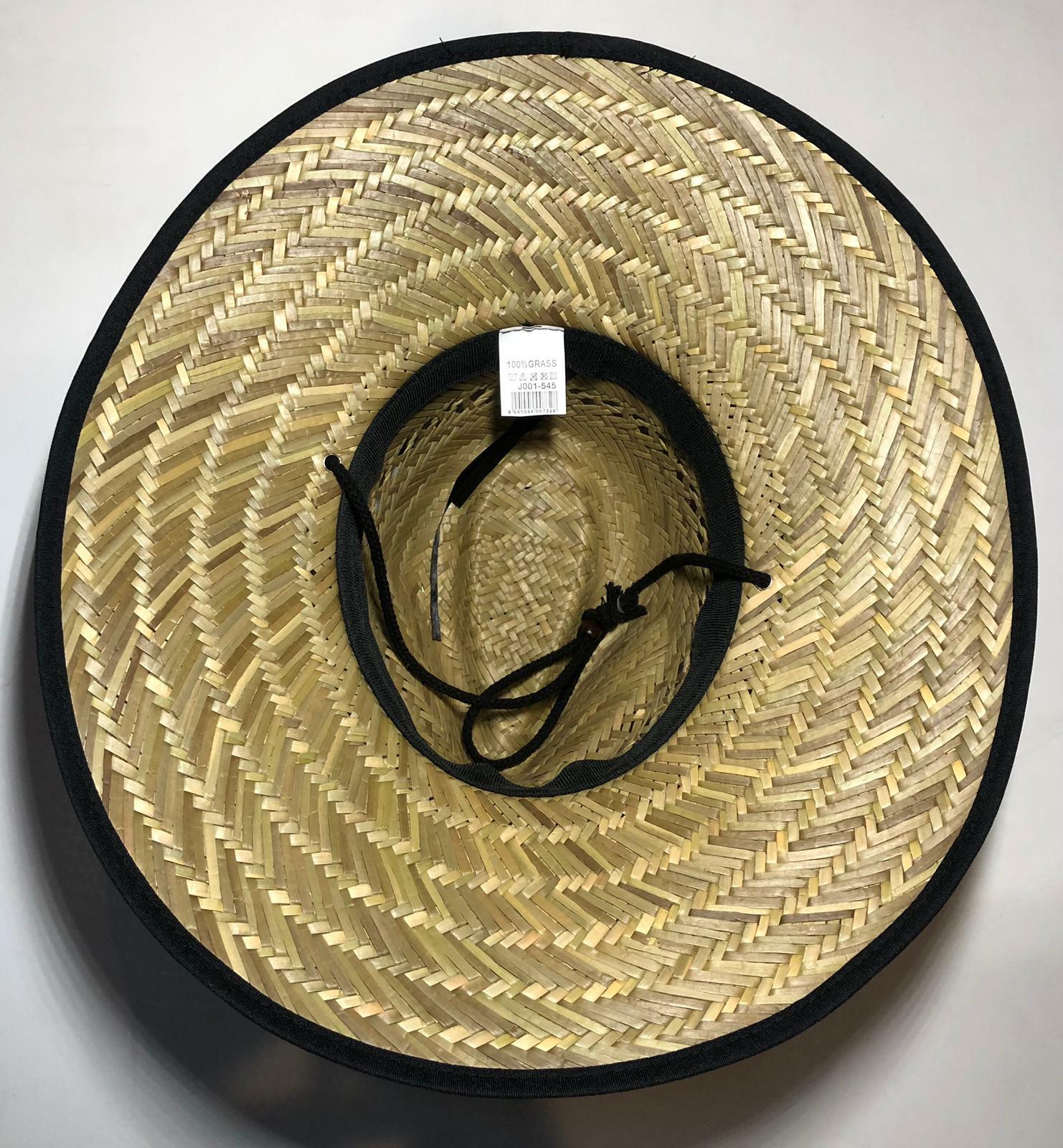 Outdoor Beach Summer Chin Strap Pool Sun Hat Lifeguard Cool Straw SPF50+