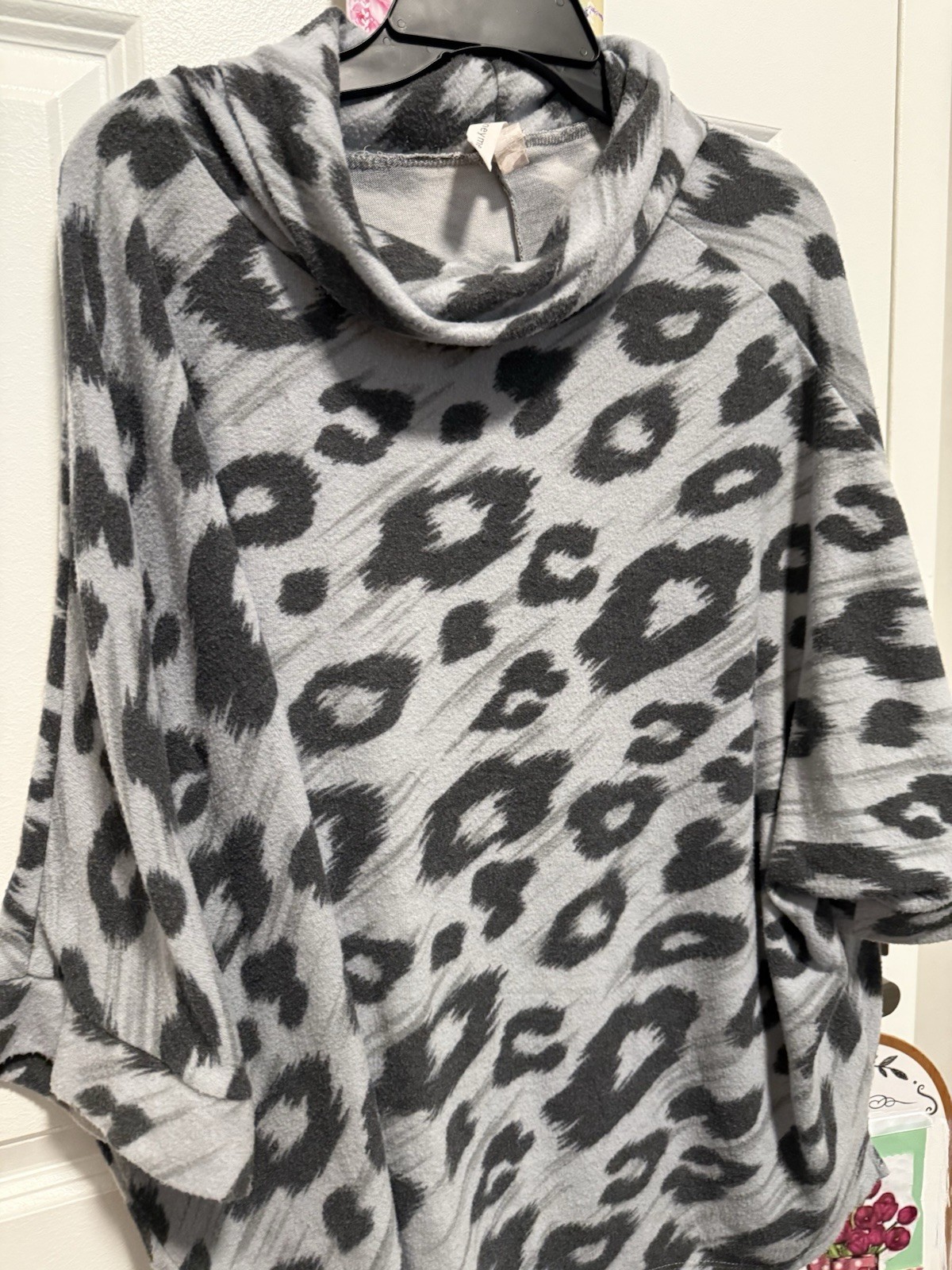 3/lot White Birch Women’s M Regular Black Beige Plaid Cowl Neck Pullover Sweater