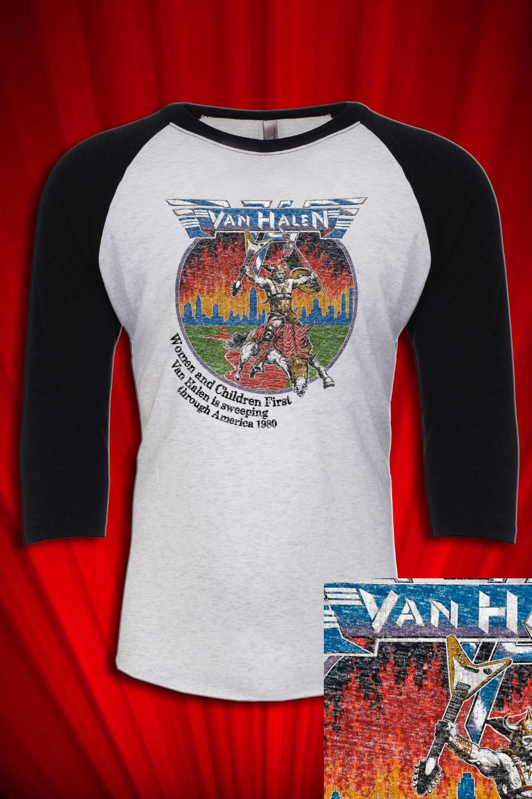 1980 Atomic Punks Heavy Metal Tour Jersey | Vintage style 3/4 Sleeve SM-XXL