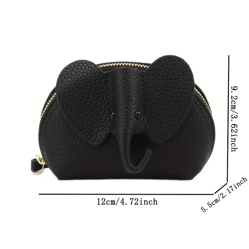 Genuine Soft Leather *Adorable ELEPHANT POUCH-MAKEUP BAG-PURSE* You Choose color