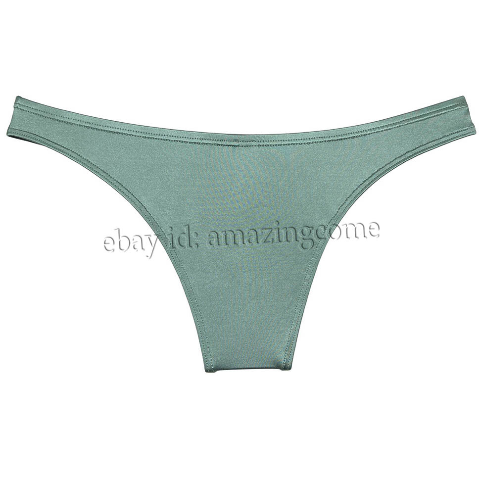 Sex Men Silk Glossy Bikini Briefs Male Cheek Underwear 1/2 Hip Coverage Swimsuit