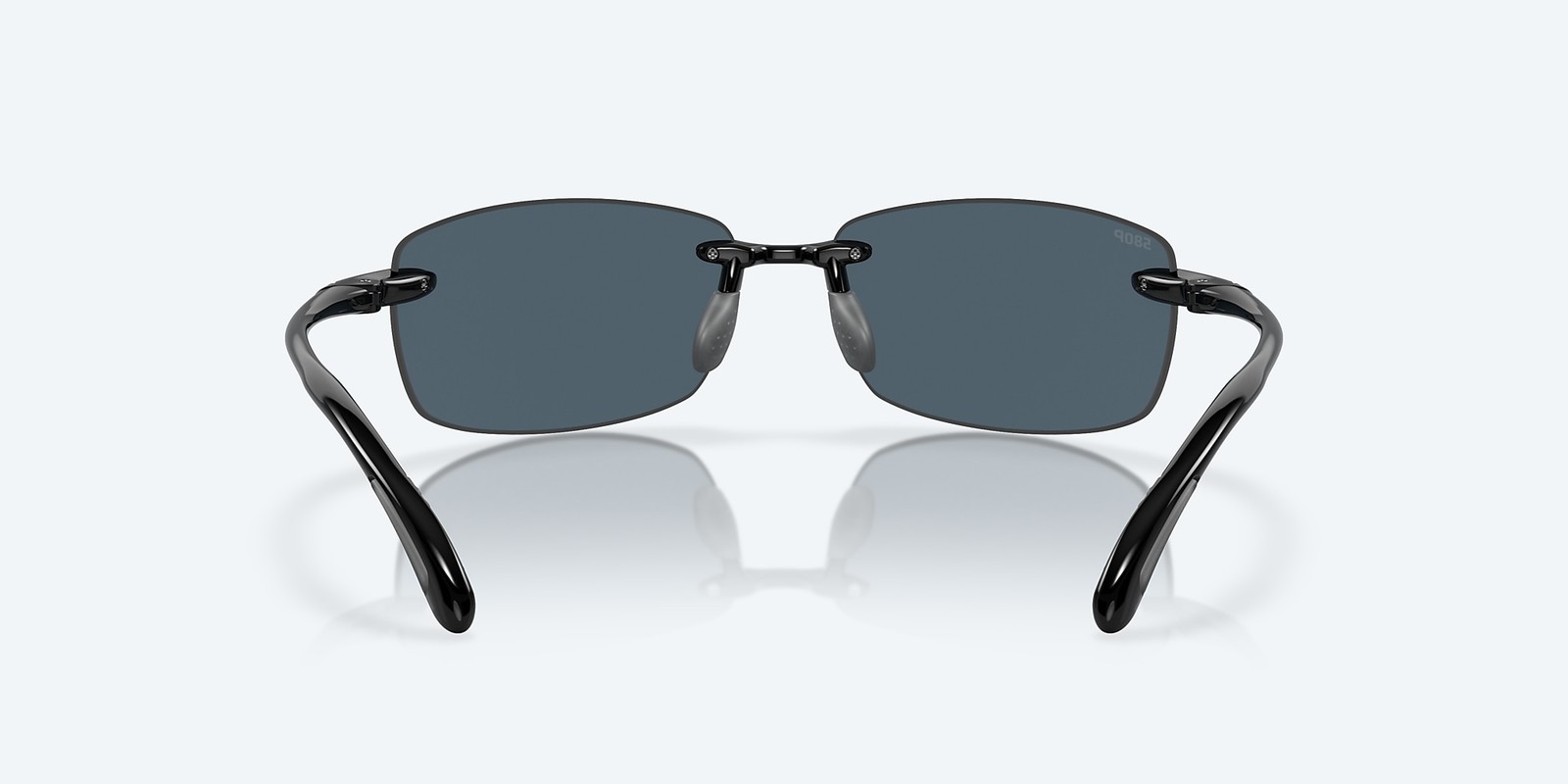 Costa Del Mar Ballast Shiny Black/Gray 580P Polarized 60 mm Sunglasses BA 11 OGP