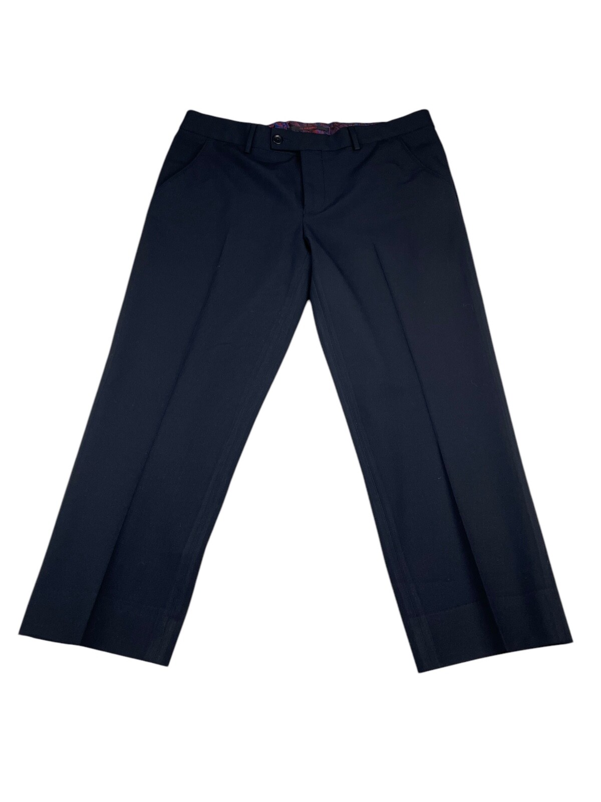 Alberto Men’s Ceramica Modern Fit Flat Front Chino Pants Navy Blue • 36×26