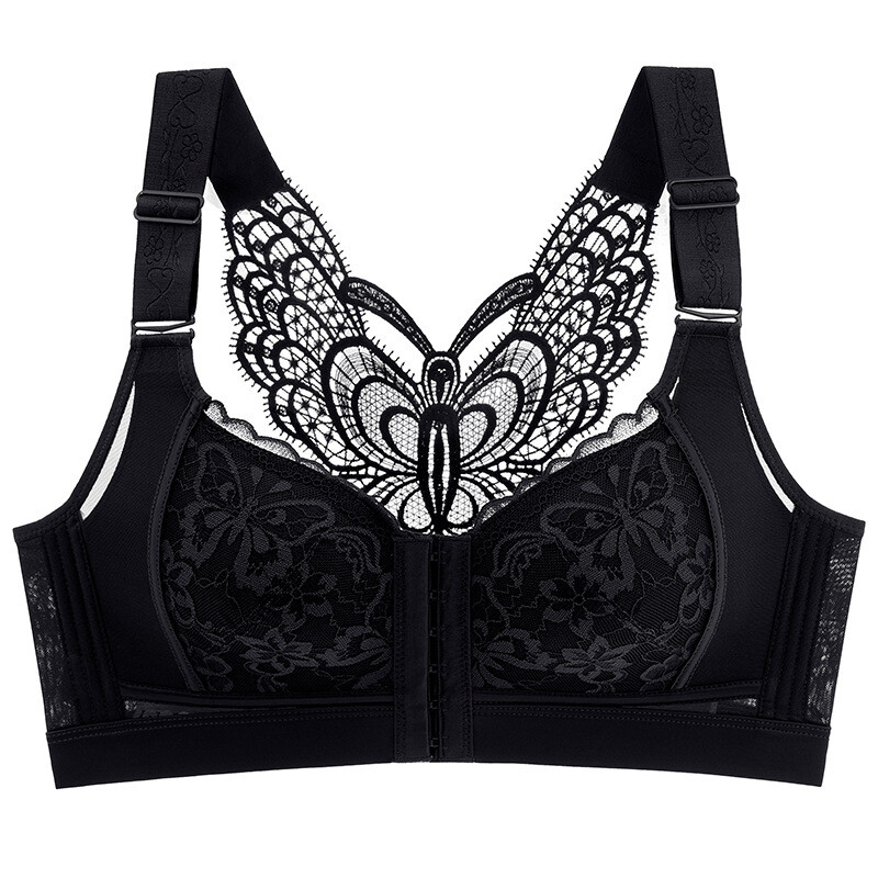 Women Bras Full coverage Front closure Butterfly thin Plus size Underwear 20631
