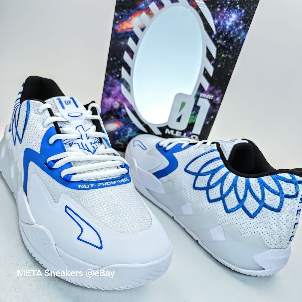 Puma MB.01 US 15 Men’s White Blue Black Basketball LaMelo Ball 376941 11 New