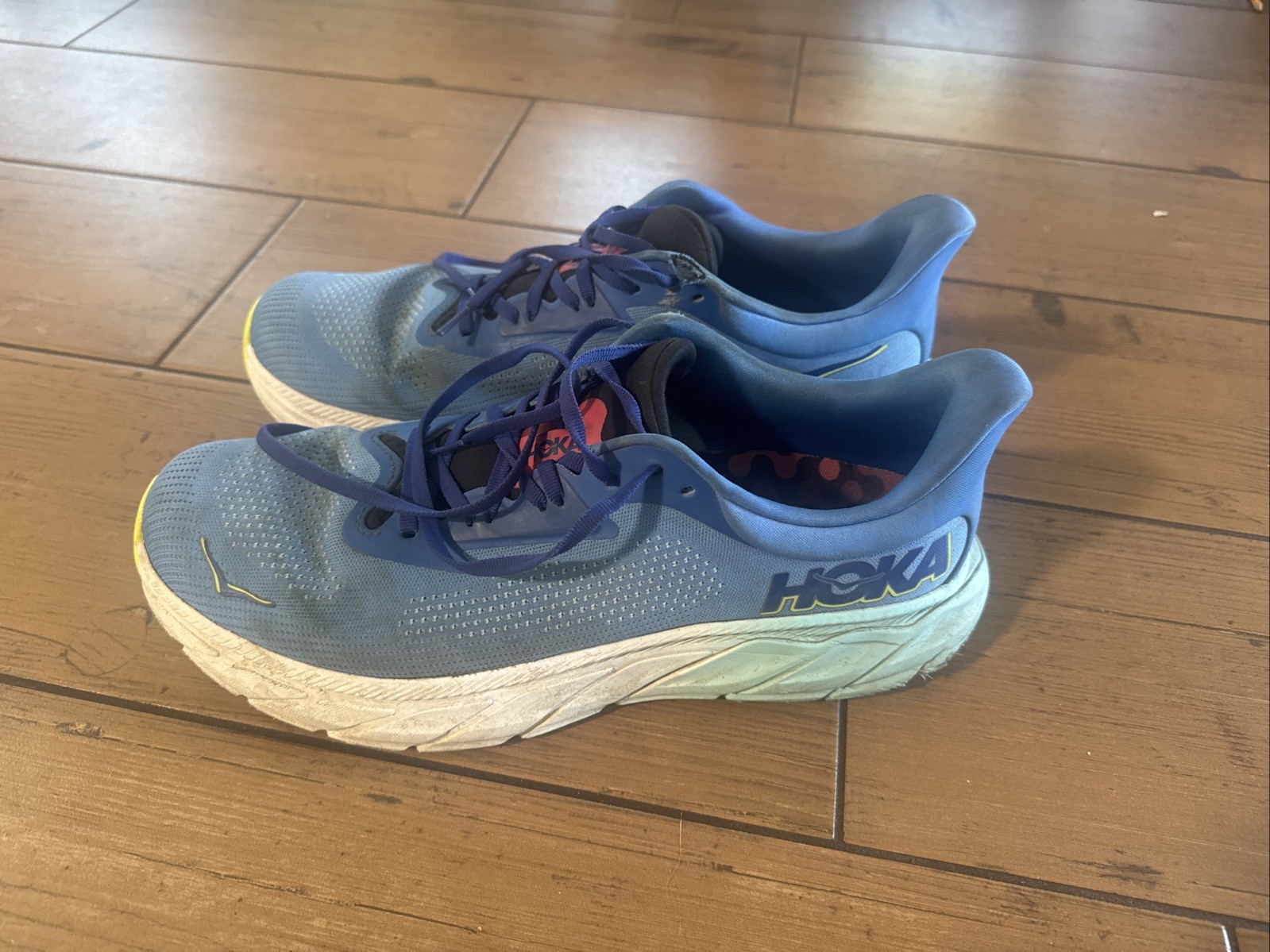 Hoka Arahi 7 Men’s Running shoes, 12.5D, 47 1/3 ,Superfeet insoles