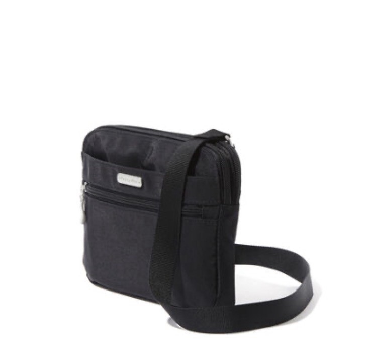 Baggallini Double Zip Medium Crossbody Bag In Navy EUC! MSRP $75