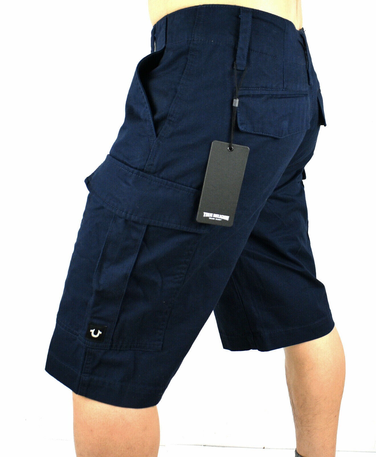 True Religion Men’s Navy Blue Cargo Shorts – 105030 Size 38, 44
