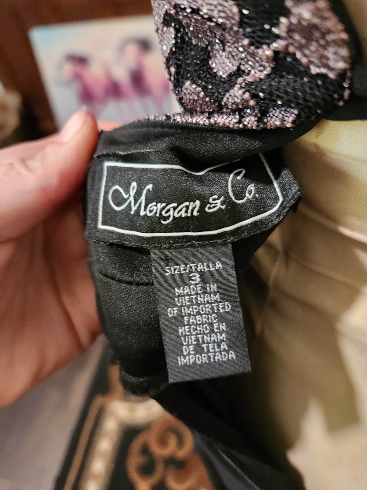 Morgan & Co 12670 Lace Formal Long Dress Size 10