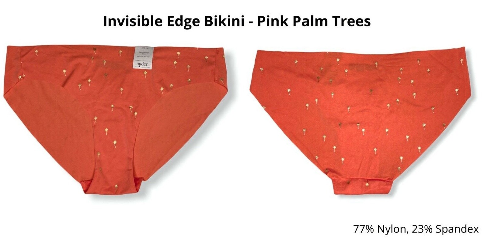 Women’s 4pk Assorted Styles & Colors Underwear – Auden – Size L (12-14) – S717