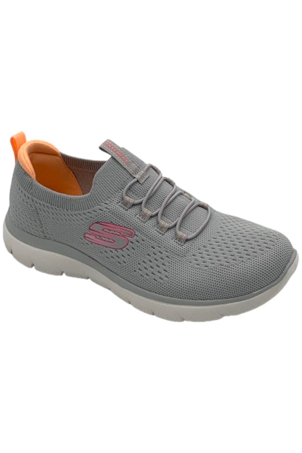 Skechers Summits Vegan Washable Bungee Sneakers Top Player Gray