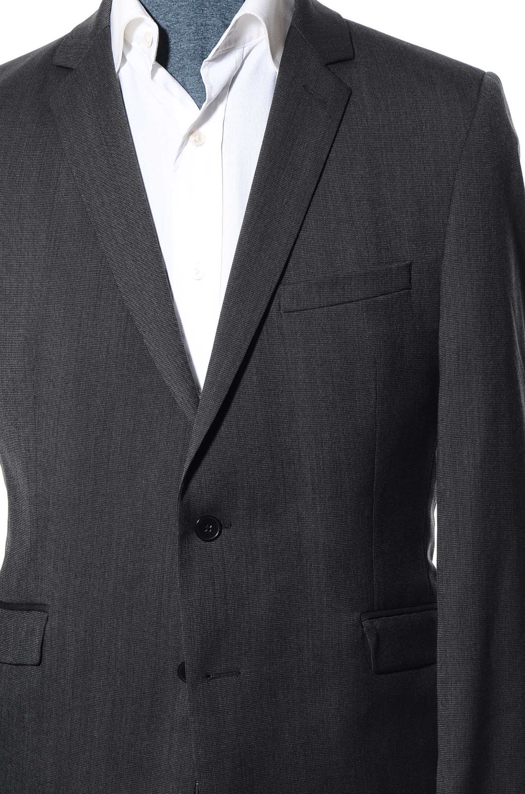 36 Strellson Gray Nailhead Worsted-Wool 2-Piece Suit 31×29.5 Trousers Jacket XS