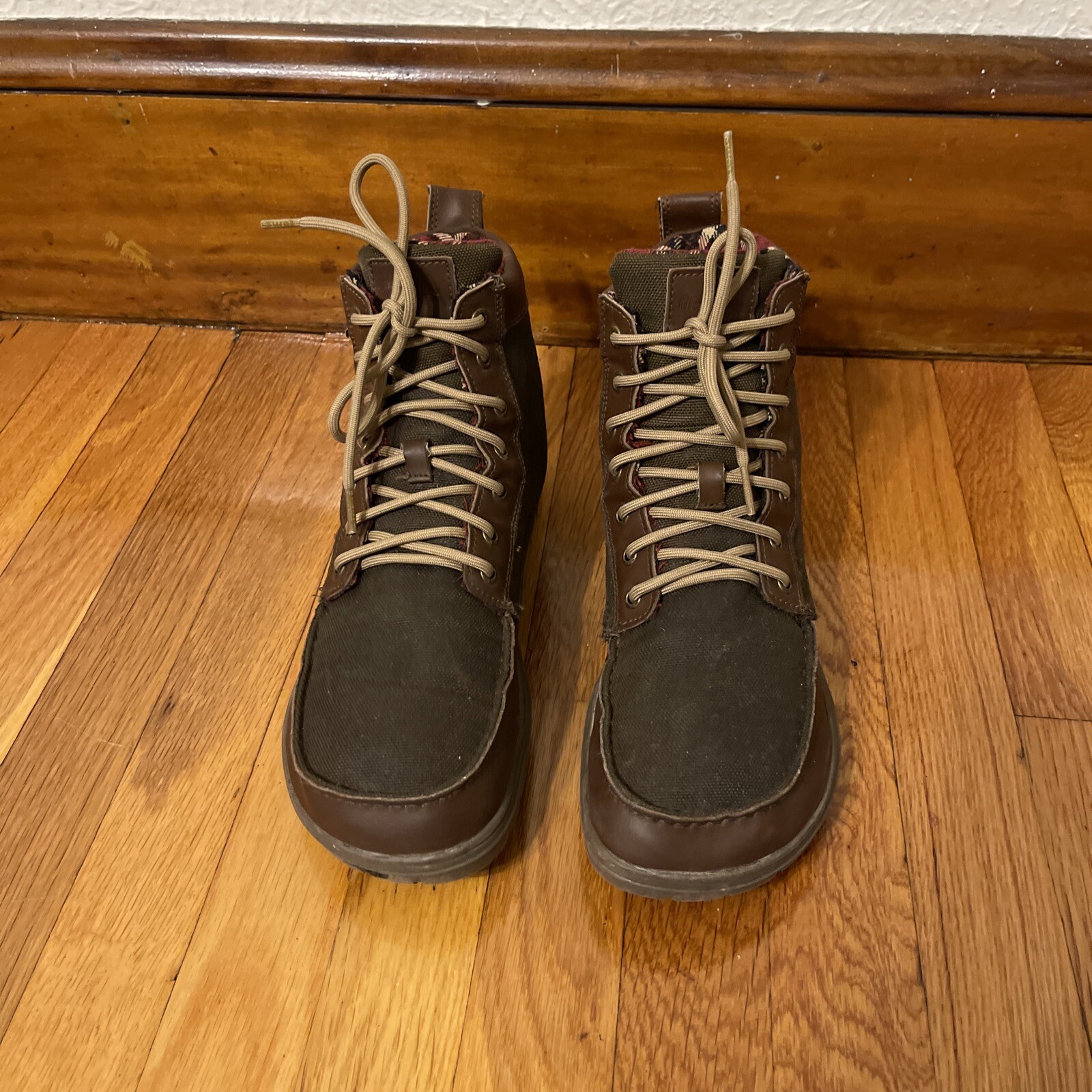 Lems Boulder Boot Boots Timber Green Plaid Lined Men’s Size EU 45/ US 11
