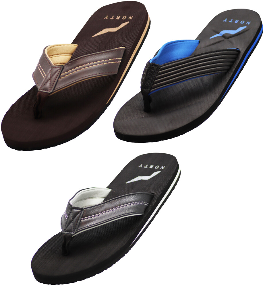 Norty Men’s Soft EVA Flip Flop Thong Sandal Shoe for Casual Beach Pool Everyday