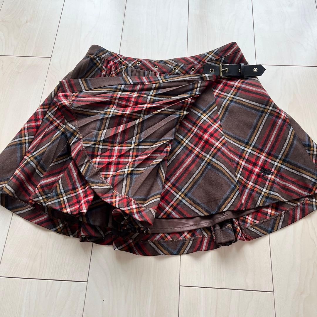 Burberry Blue Label Pleated Mini Skirt Belt Nova Check Authentic From Japan NWT