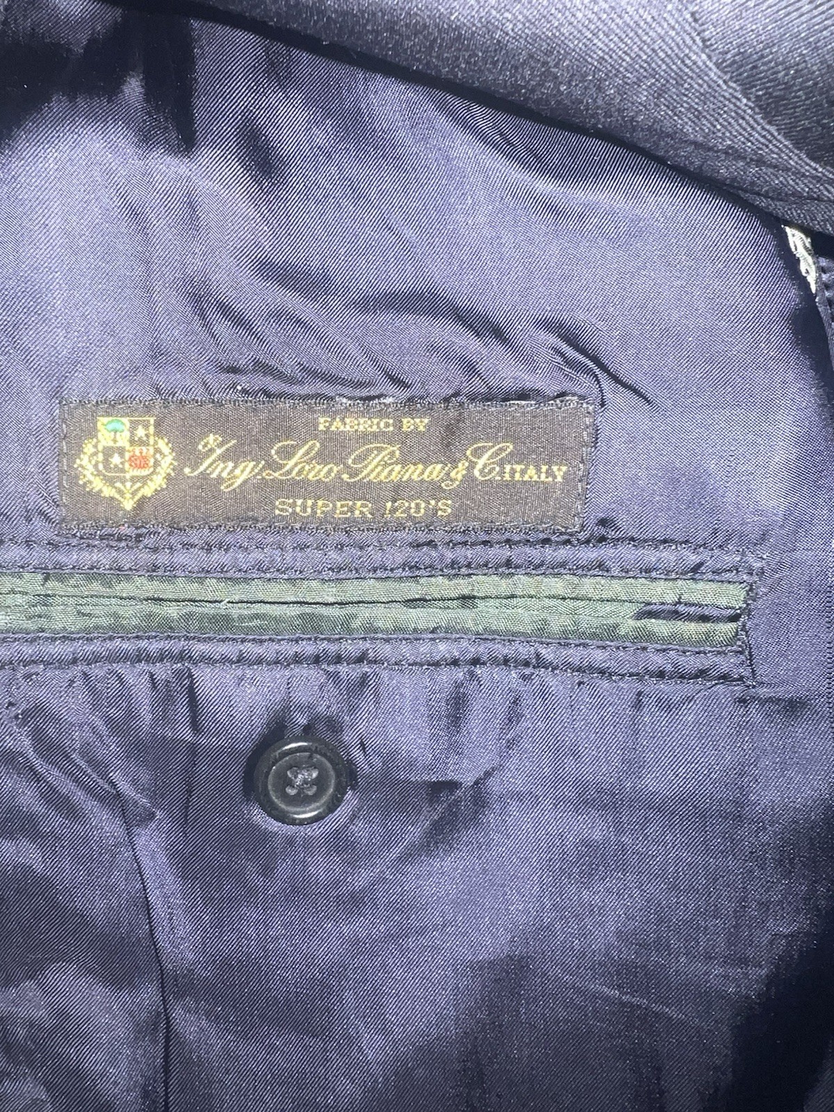 Brooks Brothers Loro Piana Navy Wool Blazer Sport Coat made in USA 44R