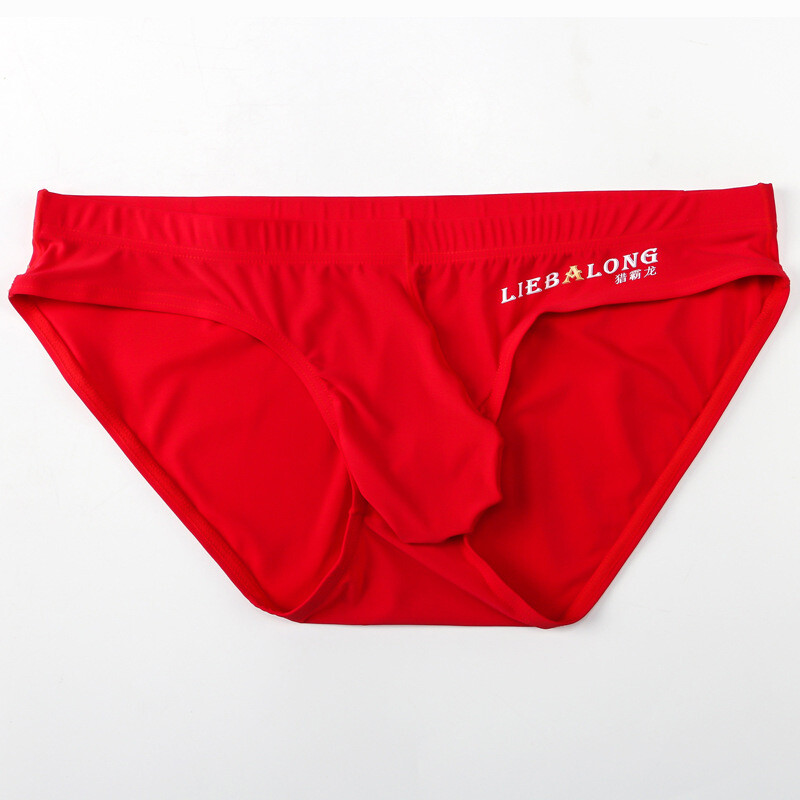 Mens Ice Silk Briefs Sexy Low Waist Bikini Panties Pouch Breathable Underwear US