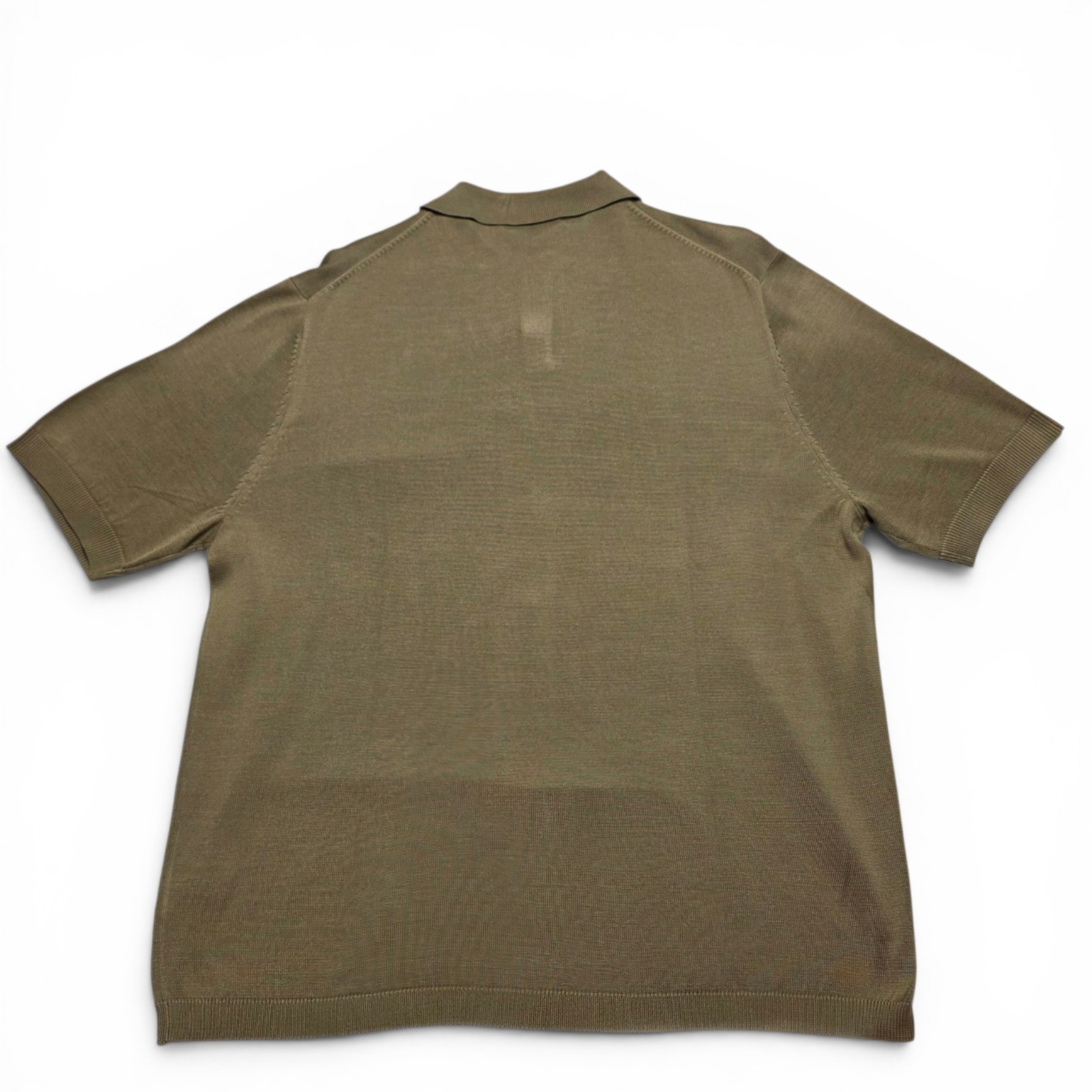 ​Murano Men’s Large Polo Shirt Lead Gray Washable 100% Silk Short Sleeve NWT