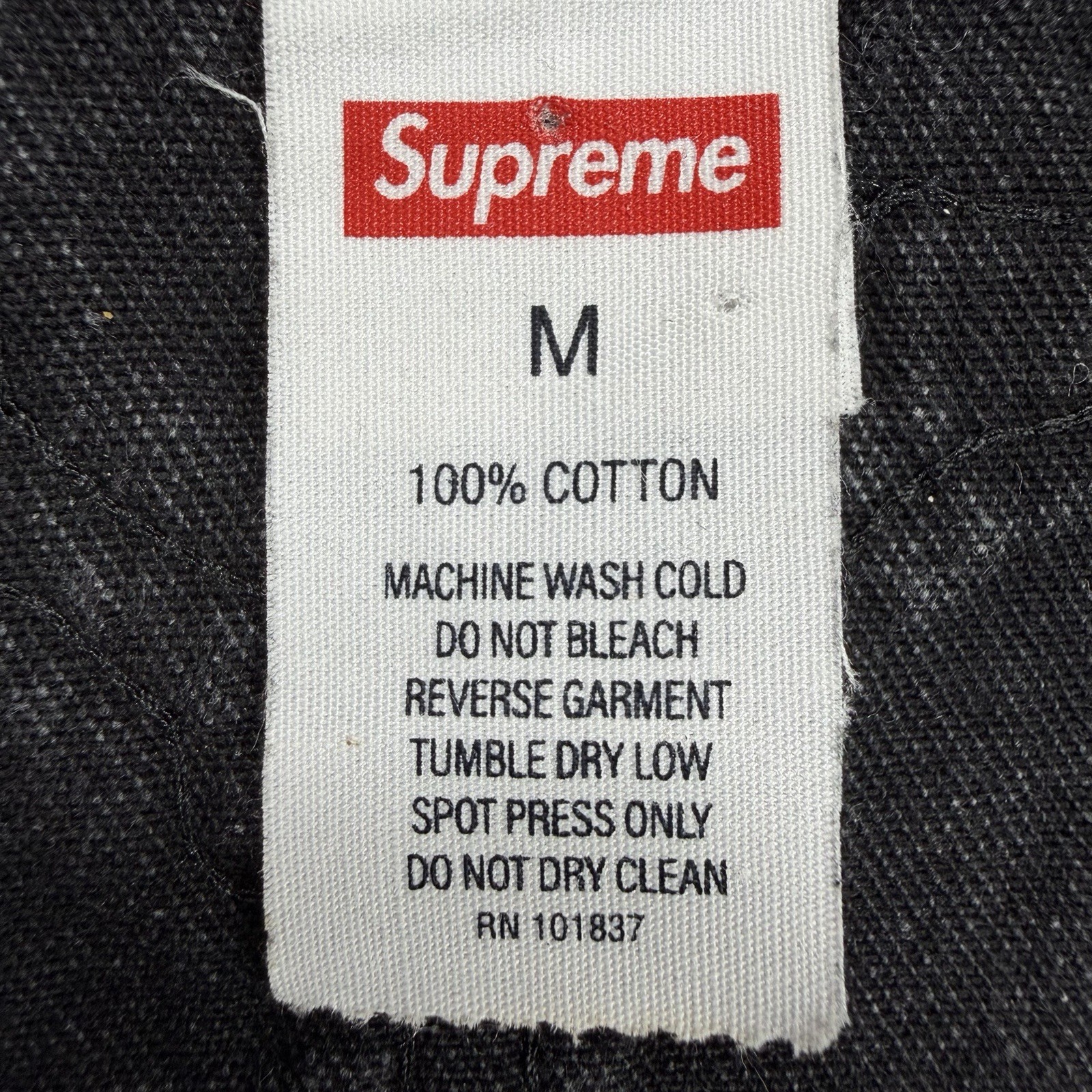 Supreme Patches Denim Baseball Jersey Black Men’s M Streetwear Hypebeast NY