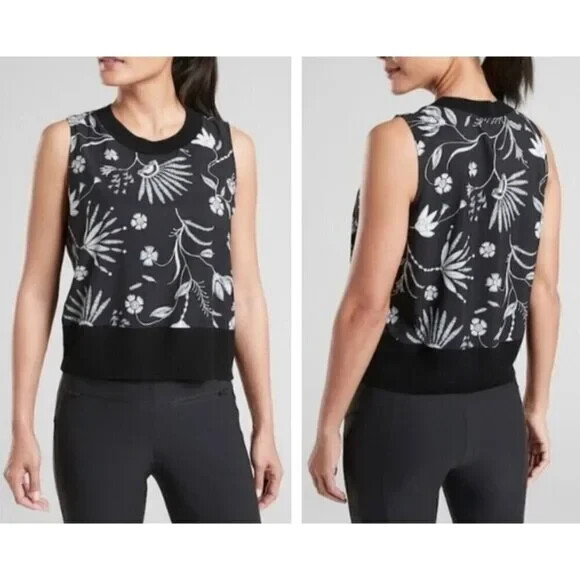 ATHLETA NWT $69 Zephyr Printed Shell Athletic Casual Tank Top Size XXS / 2XS