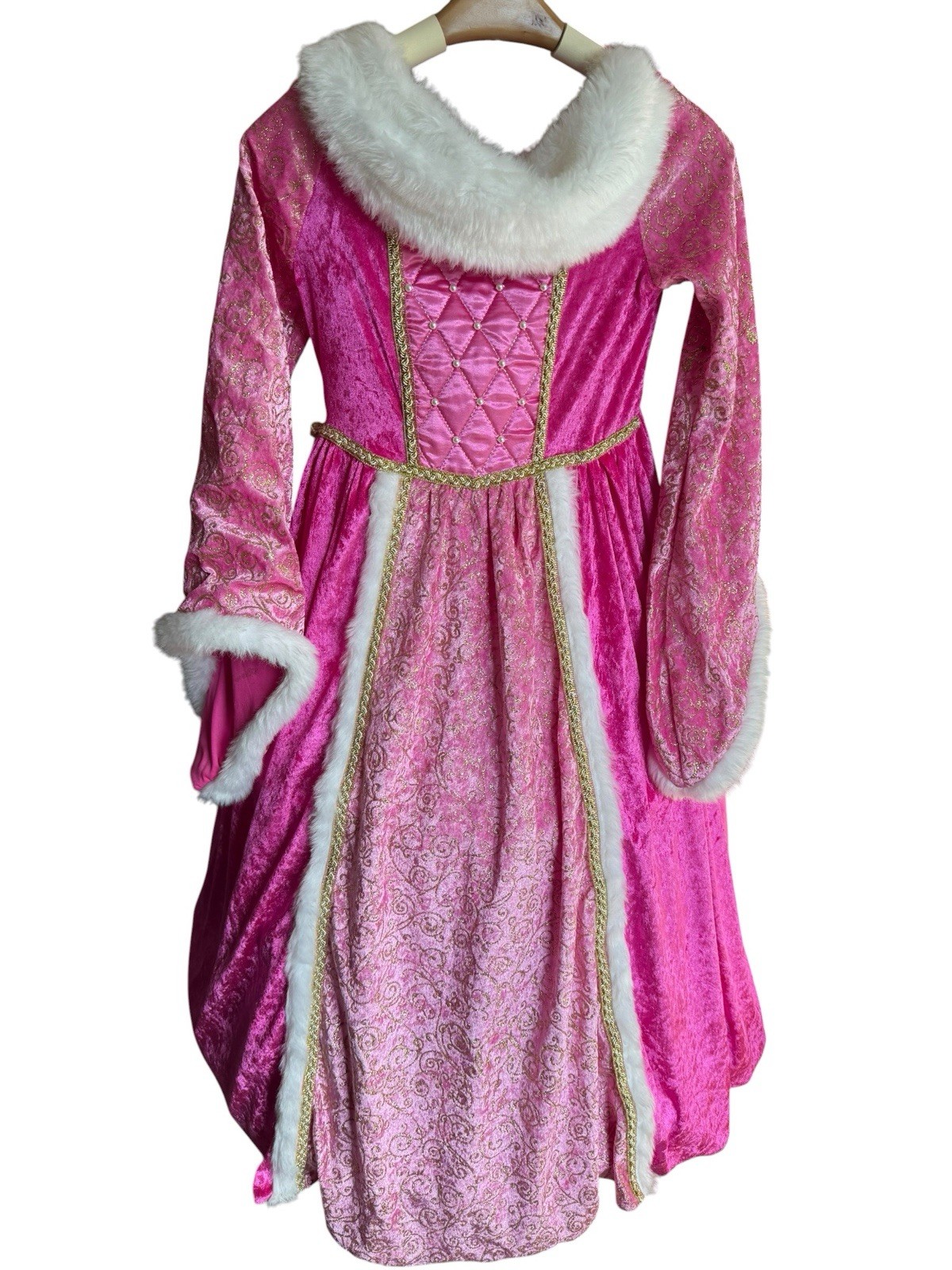 What A Character Aurora Sleeping Beauty Girls 7-8 Pink Hoop Costume