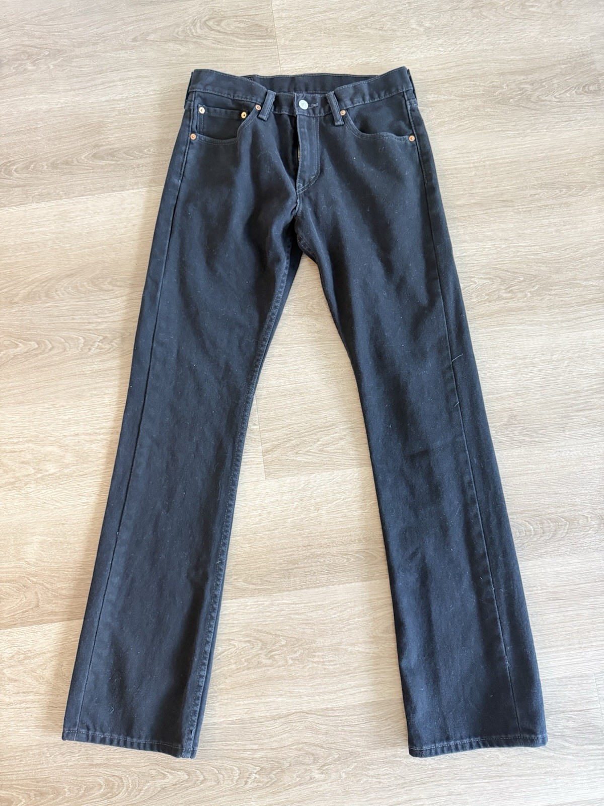 Levi’s 527 Slim Bootcut Jeans Men Size 31×34 Black Denim Pants Low Rise