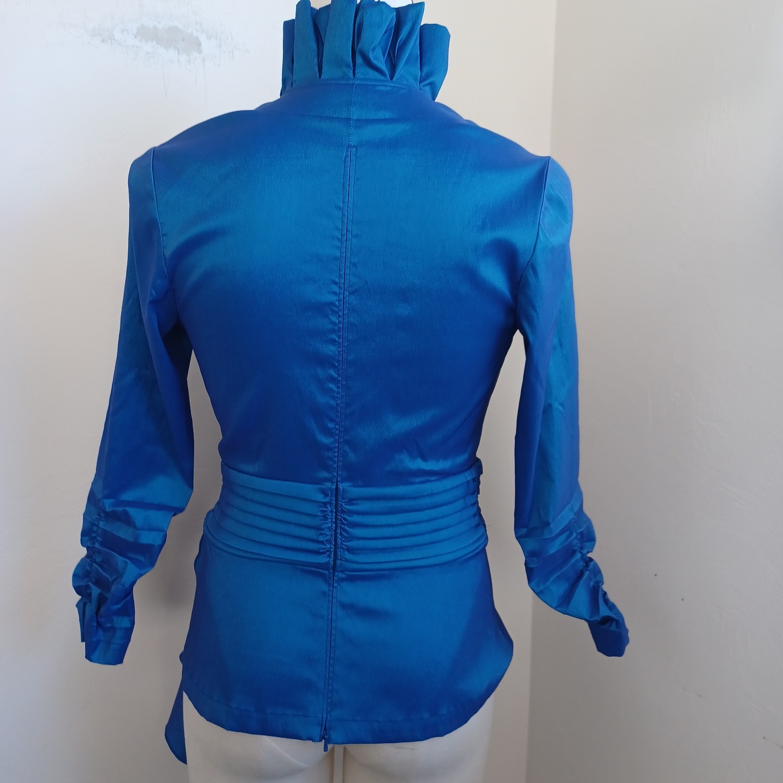 Tadashi Collection Blouse Womens 4 Tadashi Shoji Taffeta Ruffle Elegant Top