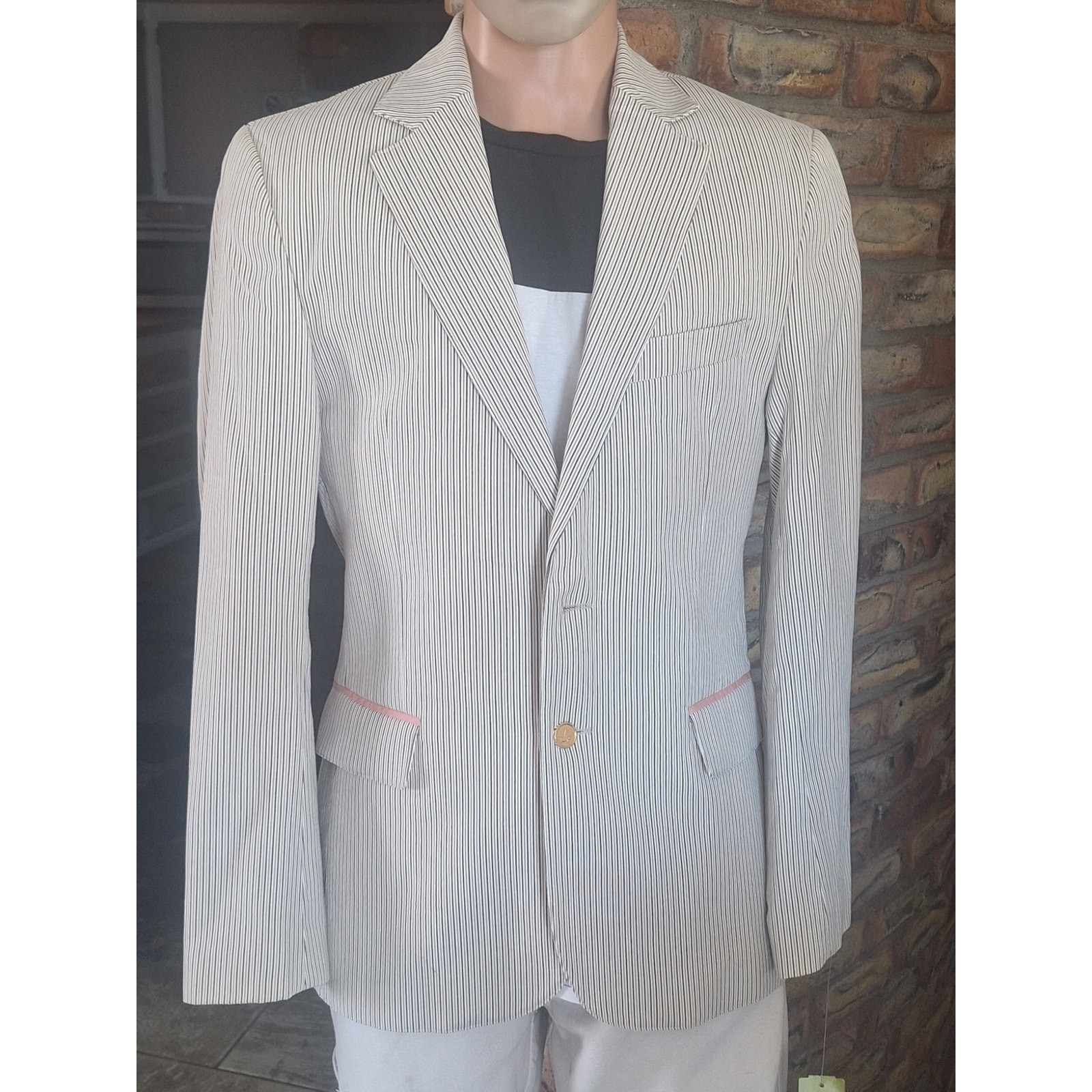 Modern Amusement Seersucker Sport Coat Blazer NWT Size S 100% Cotton MSRP $198
