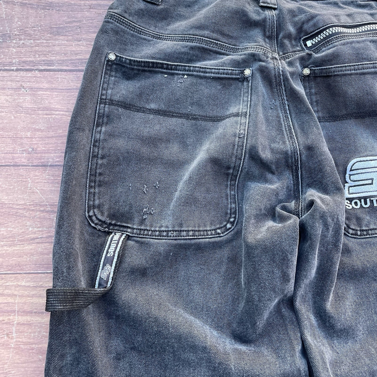 Vintage Y2K Southpole Carpenter Loop Baggy Style Skate Embroidered Jeans Mens 36