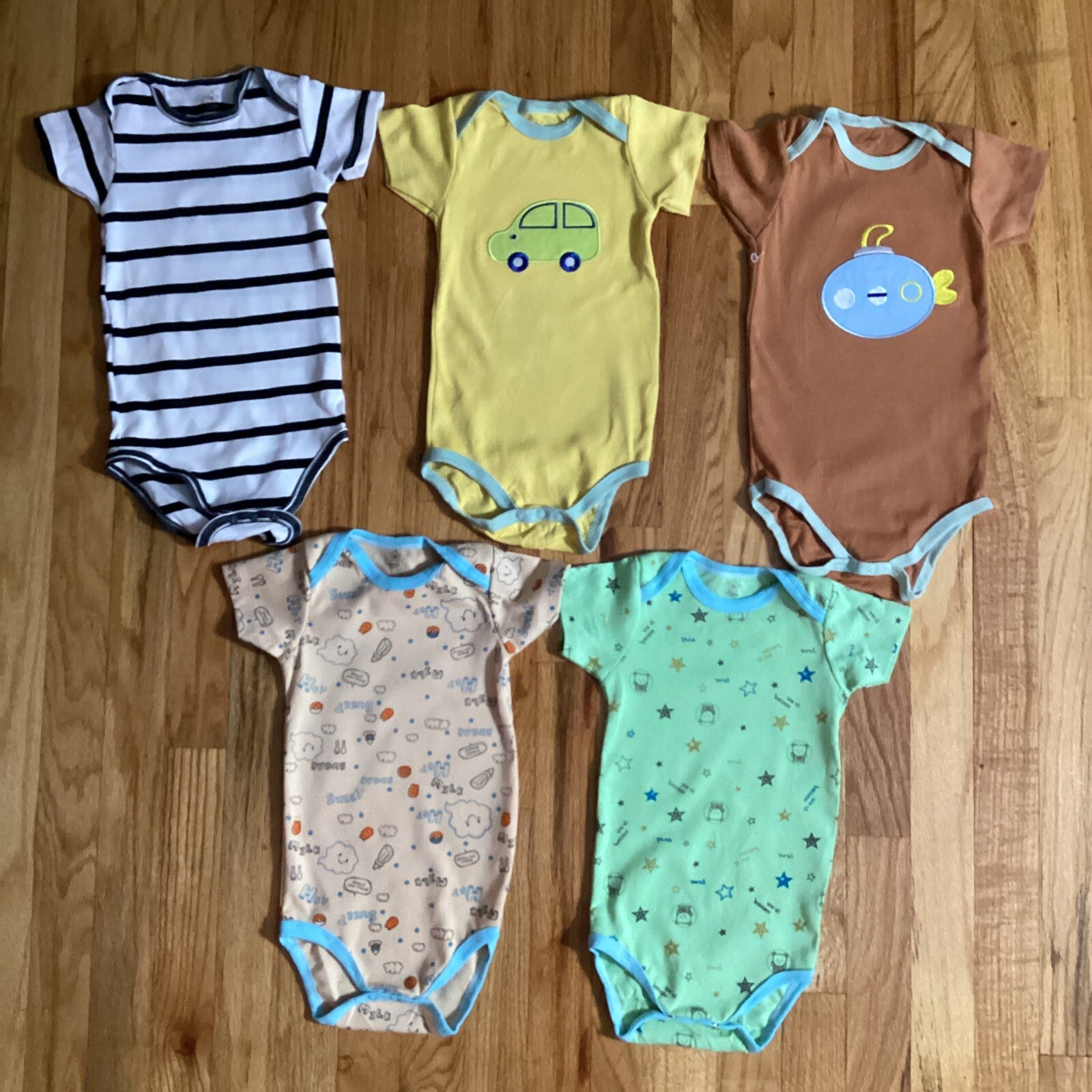 Baby Rompers. Girls Boys 100% Cotton. 5 Pack For $12.99
