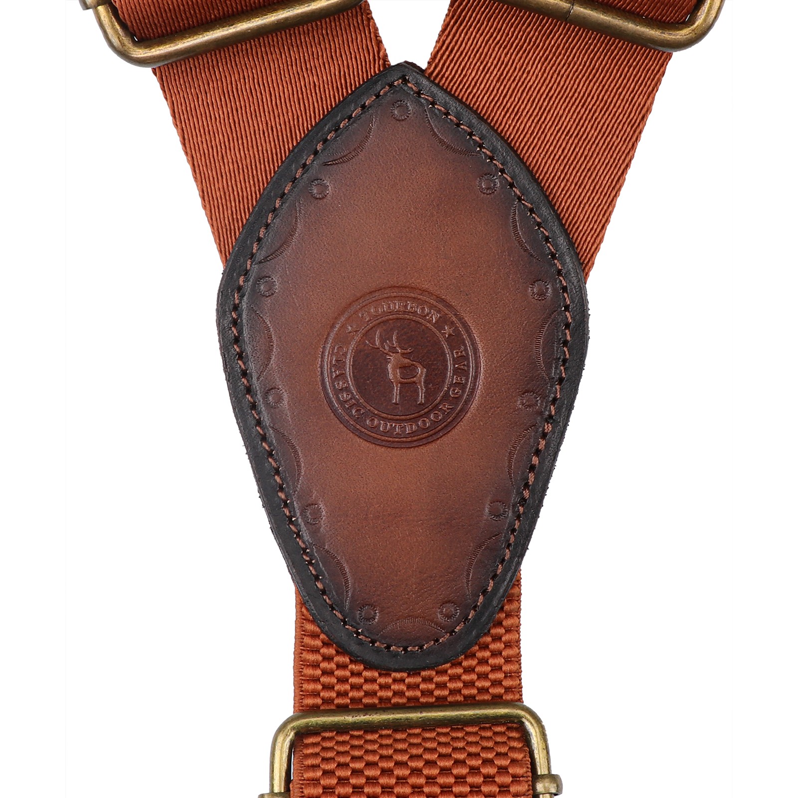 TOURBON Retro Men’s Suspenders Y Back Y-Shaped Hooks Pants Braces Bestman Gift