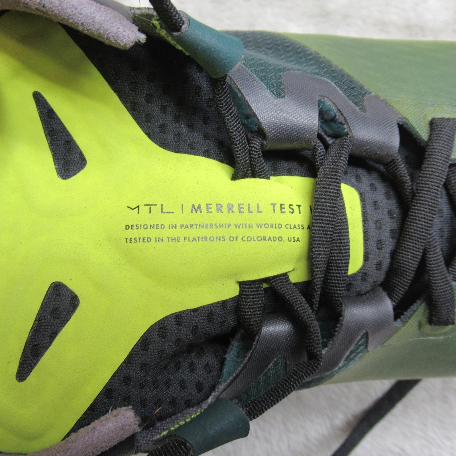 Merrell Womens Trail Running Shoes 10 Green MTL MQM Lightweight Waterproof Hike