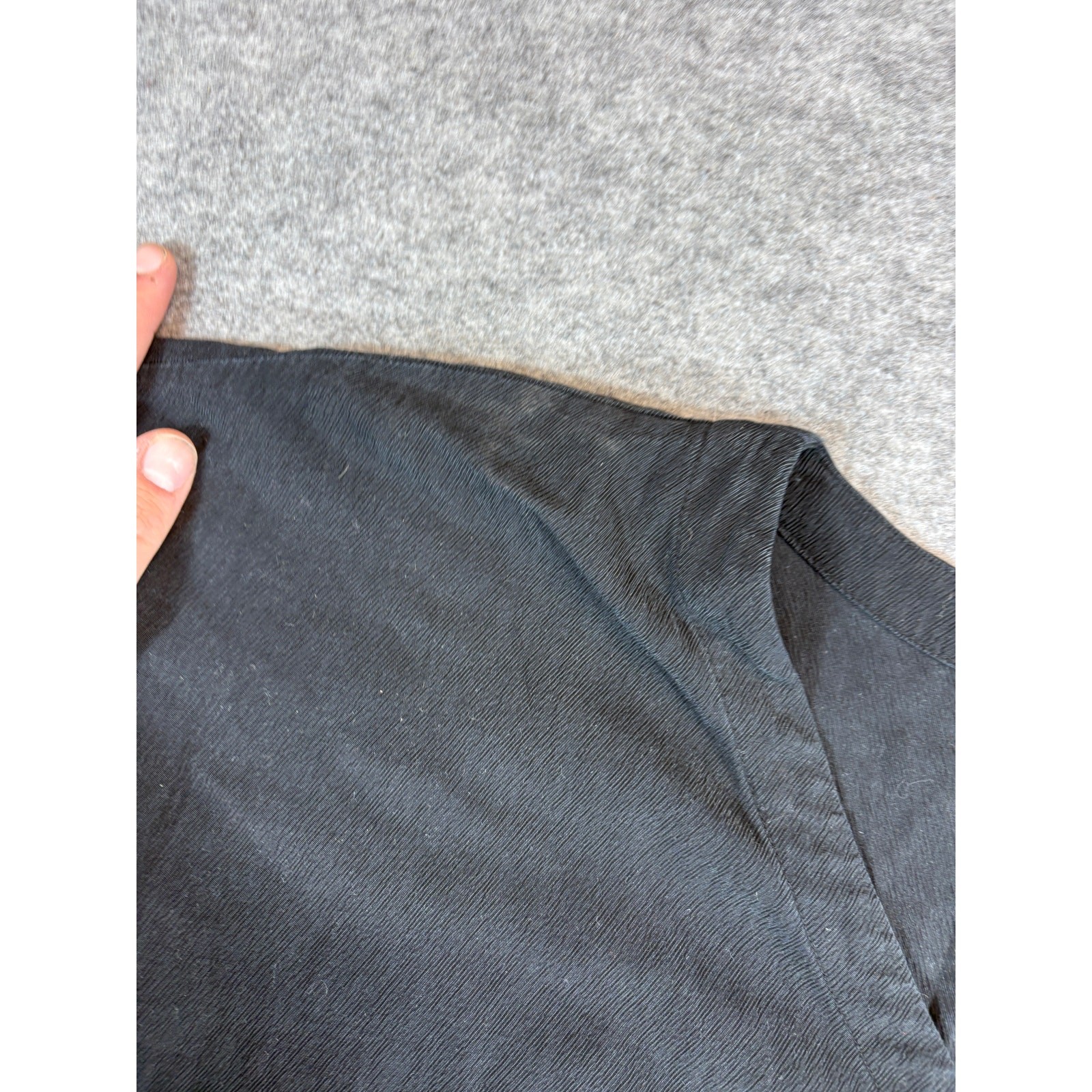 Madewell Top Womens Large Black Wrinkled Batwing Dolman Sleeve Boxy Tee Goth
