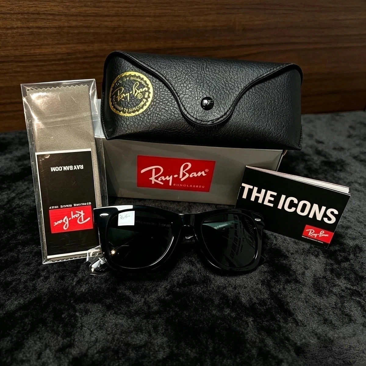 Ray-Ban RB2140 Wayfarer Classic Sunglasses Sunglass Black Frame Black Lens 50mm