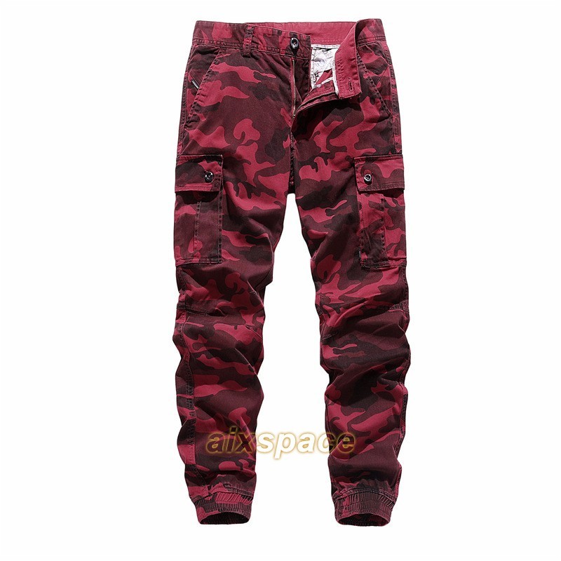 Men’s Casual Long Pants Cargo Cotton Spring Camouflage Outdoor Sport Trouser Hot